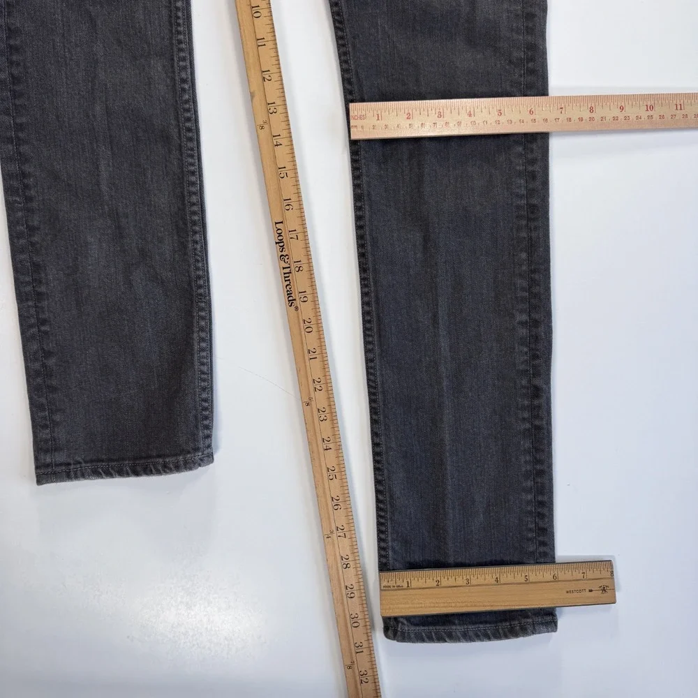 ALL SAINTS Jeans Denim Travolta Cigarette Button Fly Slim Skinny Mens 30x31 Gray